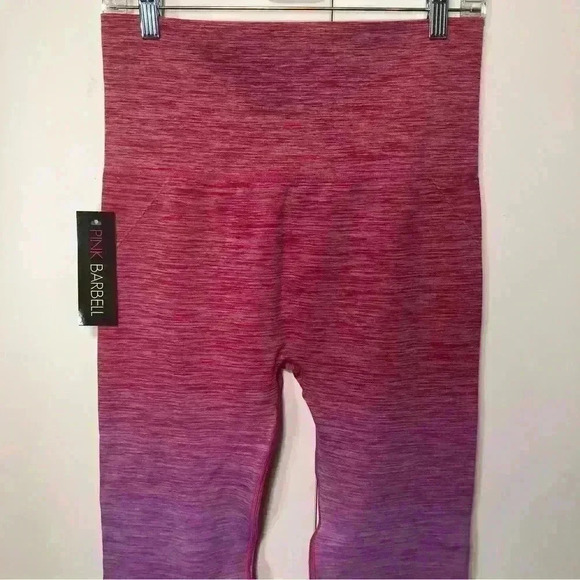 Pink Barbell Women’s Fuchsia and Purple Ombre Athletic Leggings size Large NWT - Picture 3 of 12